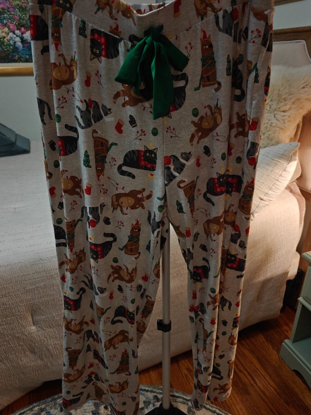 Santa's Treasures Christmas Cat Pajama Pants